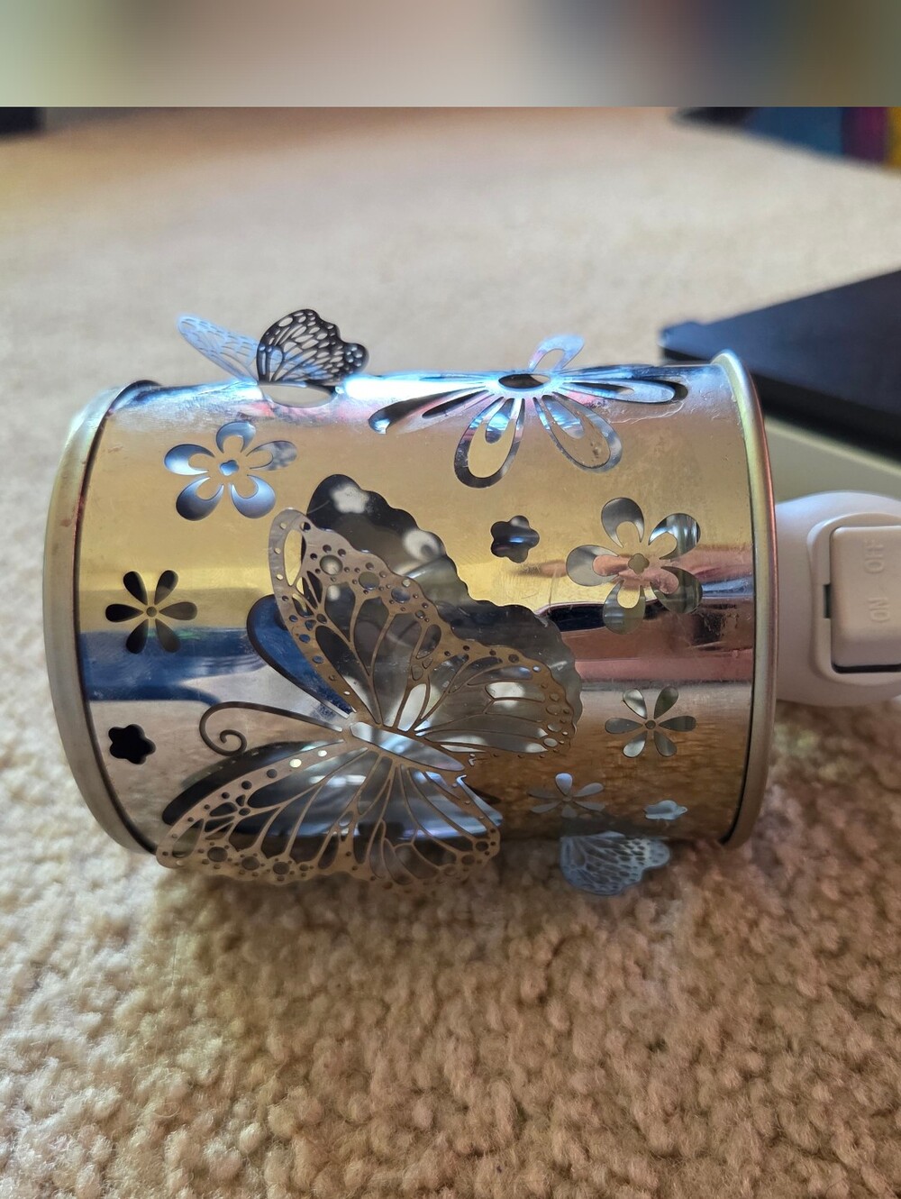 ScentSationals Accent wax Warmer, Butterfly Flutter n Posies Flowers w/ wax - Picture 7 of 16